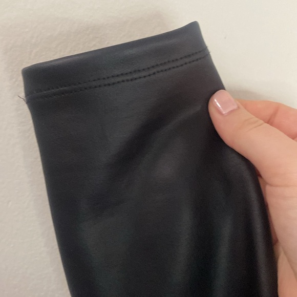 Express black faux leather look super high waist coated leggings size XS - Picture 8 of 12